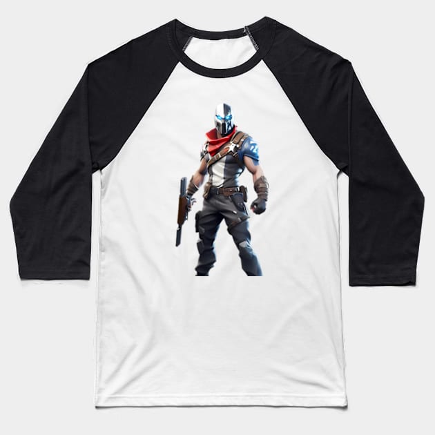 Warrior in fortnite illustration style Baseball T-Shirt by VelvetEasel